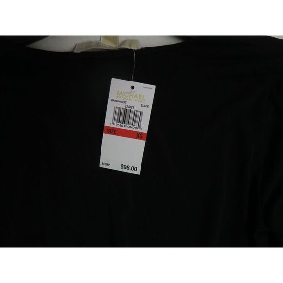 Michael Michael Kors Women's Sz XS Black Long Sleeve Blouse w/Gold Studs $98+ - Picture 6 of 10